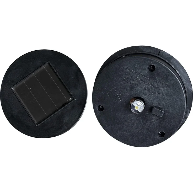 Kynast LED Solar Garten Laterne Ø 18x17 cm rund Metall Optik mit Henkel – Bild 5