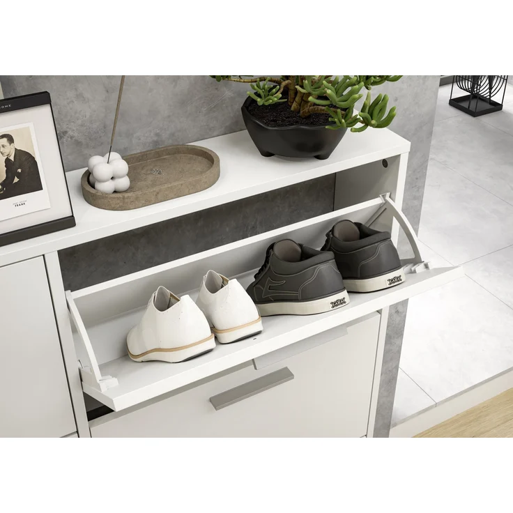 Schuhkipper >See< in Weiß, Melaminbeschichtet - 59x136x17cm (BxHxT) – Bild 5