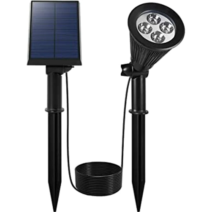 Lumisky H42cm SPIKY AWAY W34, LED-Solarstrahler mit dimmbarer kaltweißer Beleuchtung, 12 Stunden Laufzeit – Bild 1