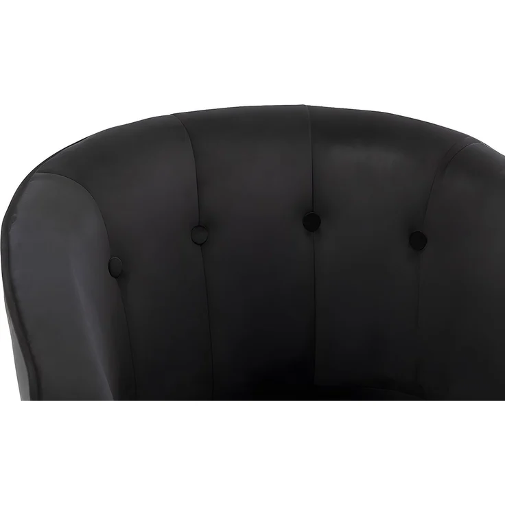 Vente-unique - FAKART - Sessel mit gerader Rückenlehne - Metall - Schwarz - 70 x 62 x 74 cm – Bild 5
