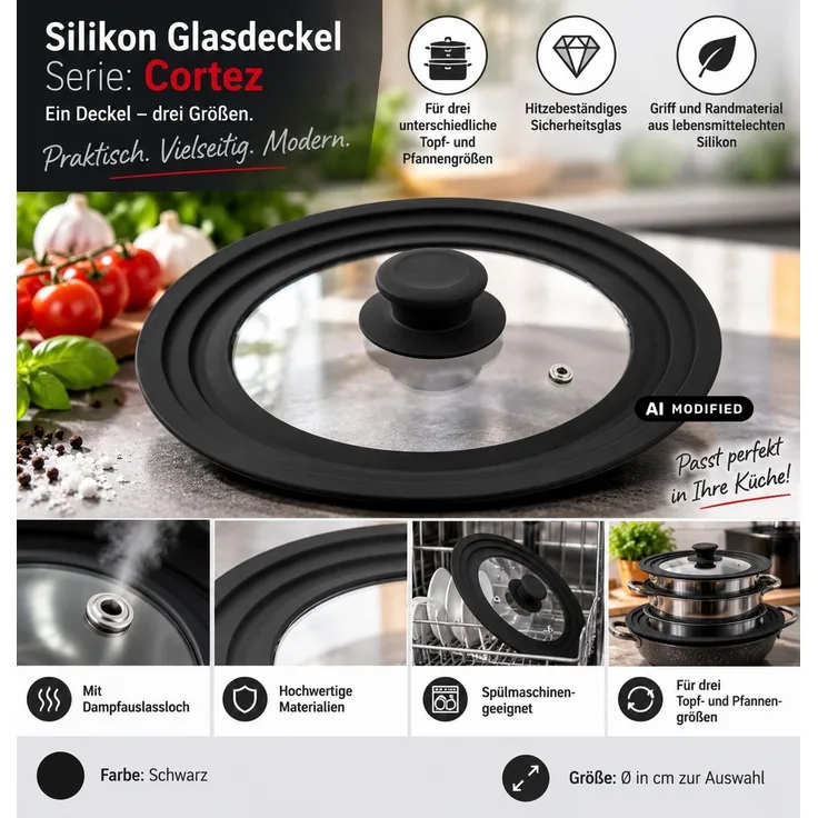 Silikon-Glasdeckel 24-26-28cm