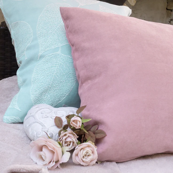 Kissen Deko von Lysel - rosa Uni Jerada 50x50 Polyester kissenbezug Dekokissen – Bild 7