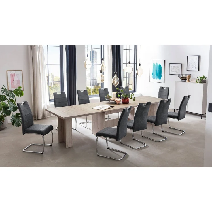 HELA Essgruppe Lia, 11tlg. Sitzgruppe, Extra viel Platz, (Set, 11-tlg, 11tlg.-Set, ausziehbar, Esstisch plus 10 Stühle), Ausziebar 160 - 300 cm – Bild 1