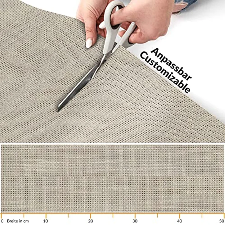 ANRO TATAMI Küchenläufer, Hochwertiger Outdoorläufer in Sand, Eckig, 50 x 100 cm, 3 mm Höhe, Rattanoptik, Trittschalldämmend, Fußbodenheizungsgeeignet – Bild 5