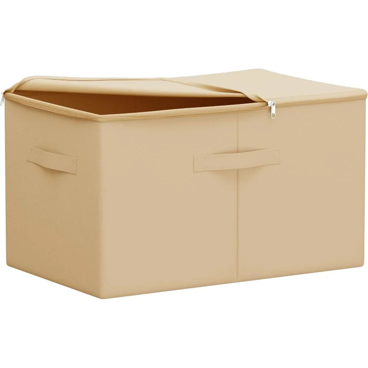 vidaXL Aufbewahrungsbox 2 stk. Vliesstoff 60 x 43 x 35 cm 90,3 L Creme 42024610 – Bild 3