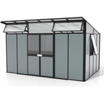 Vitavia Gerätehaus "Kosmos", schwarz / salbei grün, 11,5 m²