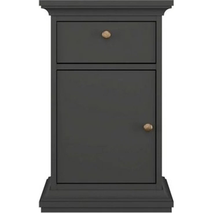 Home affaire Nachtkommode Paris Nachttisch, Nachtschrank, Beistelltisch, mit 1 Tür und 1 Schublade, Stauraum, Kranzprofil, Breite 43,6 cm – Bild 4