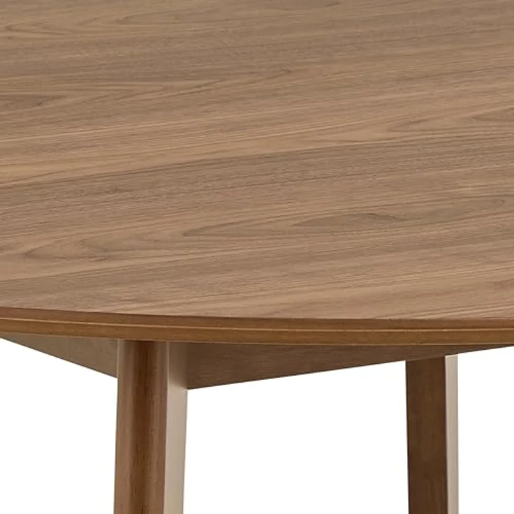 AC Design Furniture Roxanne rund Esstisch, Tischplatte matt Walnuss UV Lackiert Funier, Gestell Walnuss gebeizt SH Lack Rubberwood, Ø140x76 cm – Bild 6