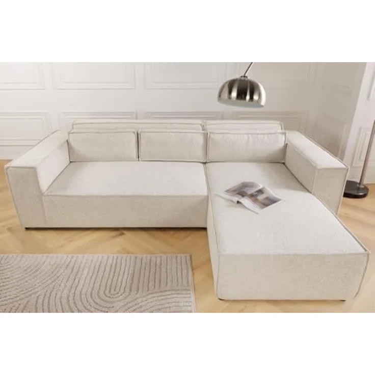 riess-ambiente Ecksofa BOSSA NOVA 265cm antik taupe, Einzelartikel 1 Teile, Wohnzimmer · Microfaser · L-Form · inkl. Kissen · Modern Design – Bild 4