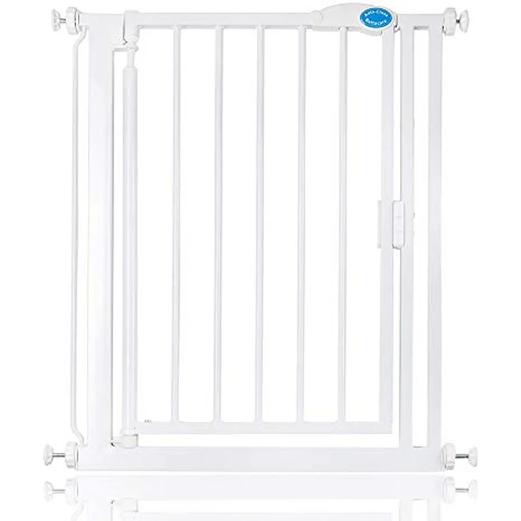 Bettacare Automatisch Schließendes Treppengitter, 68.5cm – 75cm, Weiß, schmal, druckfest, Sicherheitsgitter, Babygitter, Sicherheitsbarriere für Türen, Flure und Räume, einfache Installation – Bild 2