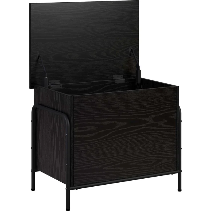 vidaXL Aufbewahrungsbox Schwarz Eichen-Optik 80 x 40 x 49,5 cm 8013668 – Bild 3
