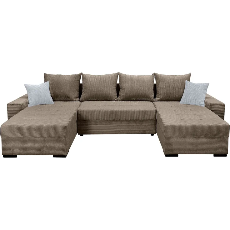 COLLECTION AB Wohnlandschaft Josy XL U-Form, B: 313 cm in Cord, Cord-Mix, Schlaffunktion, Bettkasten & 2 Zierkissen, Federkern – Bild 2