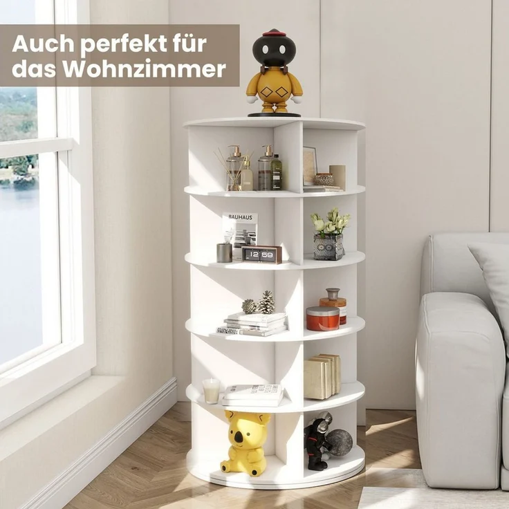 Youyijia Schuhschrank 5 Etage Drehbares Schuhschrank, Schuhregal 20 Paar Aufbewahrung – Bild 3