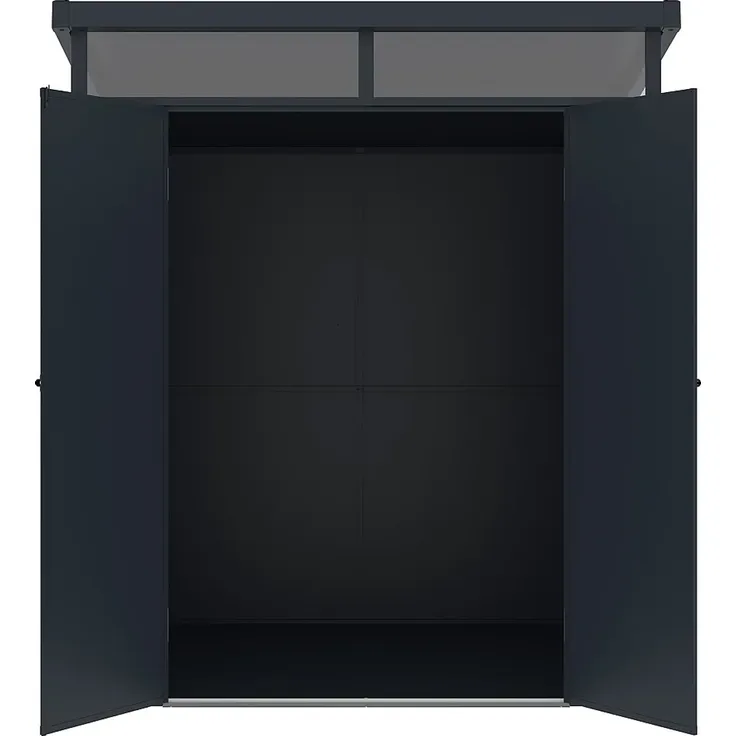 Vente-unique - MINARO Gartenhaus PlastikHarz Grau - B 180 cm x H 181 cm x L 180 cm – Bild 6