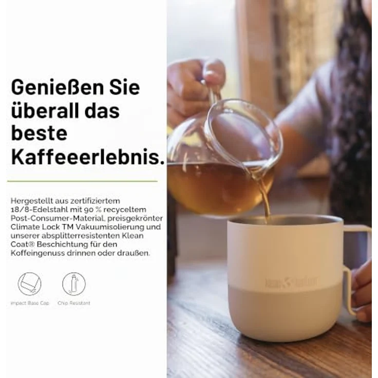 Klean Kanteen Kanteen Rise Becher (Flip-Deckel) 414ml/14oz Tofu – Bild 4