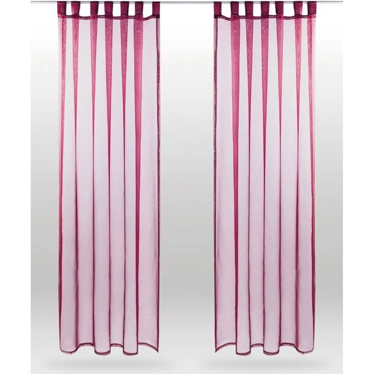 Bestlivings Vorhang (2 St), Schlaufen, transparent, Voile, Gardinenset "Transparent", 2 Schlaufenschals – Bild 1