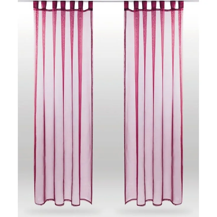 Bestlivings Vorhang (2 St), Schlaufen, transparent, Voile, Gardinenset "Transparent", 2 Schlaufenschals