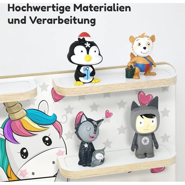 stadtecken Holzregal für Musikbox – Passend für Toniebox & ca. 40 Tonies | Perfekte Aufbewahrung fürs Kinderzimmer | Zum Aufhängen | Erweiterbar (Pony Buddy) – Bild 6