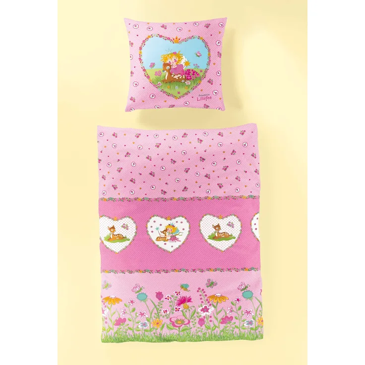 Bierbaum 2239 Bettwäsche Prinzessin Lillifee, 135x200 cm, rosa 01, Renforcé