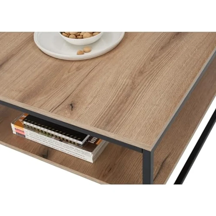 moebel-dich-auf Couchtisch KUBUS (in Evoke Eiche Dekor, quadratisch, Metallgestell), (BxHxT) 75x40x75 cm – Bild 5