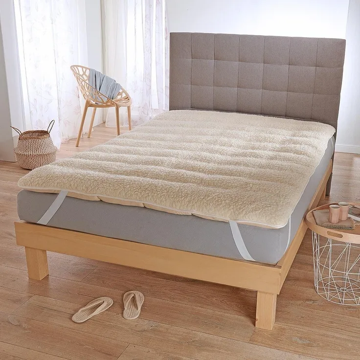 Traumschlaf Lammflor Topper Schurwolle Auflage|160x200 cm
