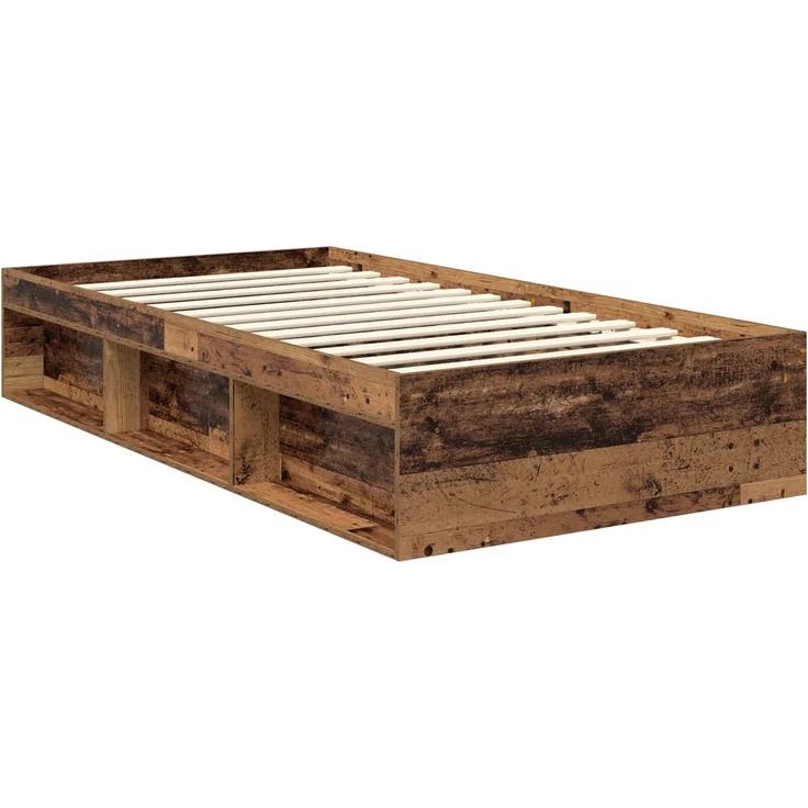 vidaXL Bettrahmen Altholz 100 x 200 cm Massives Kiefernholz 3411782 – Bild 4