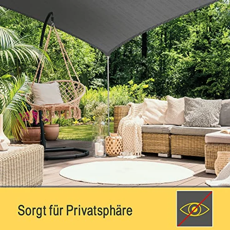 Sol Royal Sonnensegel SolVision HS9, HDPE rechteckig 200x200cm – Bild 4
