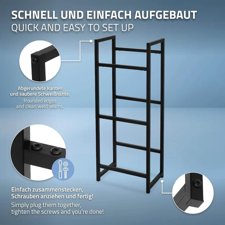 ML-DESIGN Standregal Getränkekistenregal Kistenhalter Kistenregal Getränkeregal für Kisten, 1-tlg, Kastenständer für 3 Kisten stabiles Standregal freistehend Stahl – Bild 4