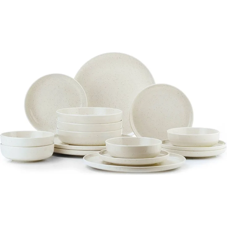 Hermia Concept 'MOD16YS720161' Tafelservice (16-teilig), Creme, 27 x 27 x 2,5 cm – Bild 3
