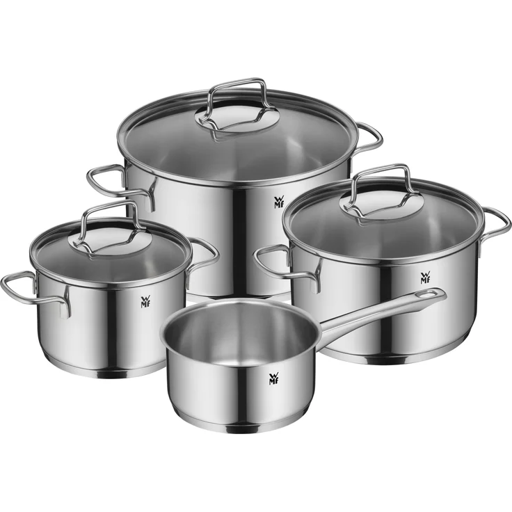 Kochtopf-Set Astoria 7-tlg, Edelstahl, Glas, Silber, 29 x 23 x 55 cm – Bild 1