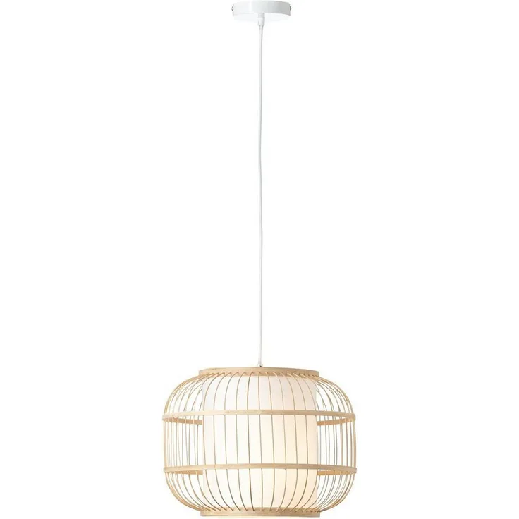 Brilliant Leuchten No. 99266-09 Bones Pendelleuchte 40cm natur weiß E27