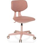 hjh OFFICE Kinderdrehstuhl mit höhenverstellbarer Rückenlehne Kid Colore Mitwachsender Schreibtischstuhl für Kinder von 6-12 Jahre, Rosa