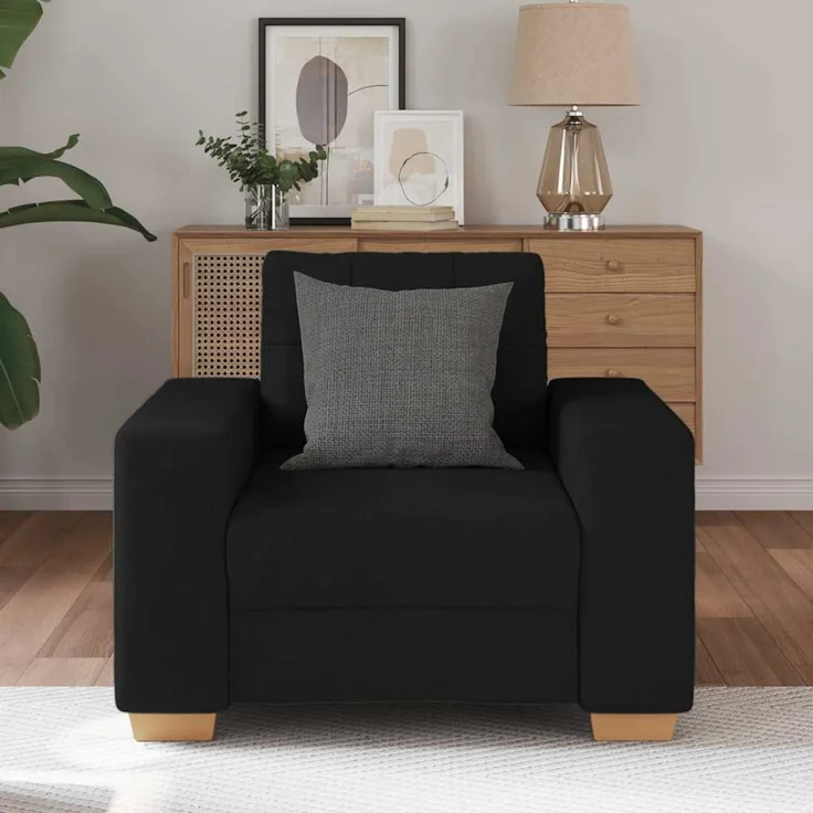 vidaXL Sessel Schwarz 100x78x80 cm Stoff 4105060 – Bild 3