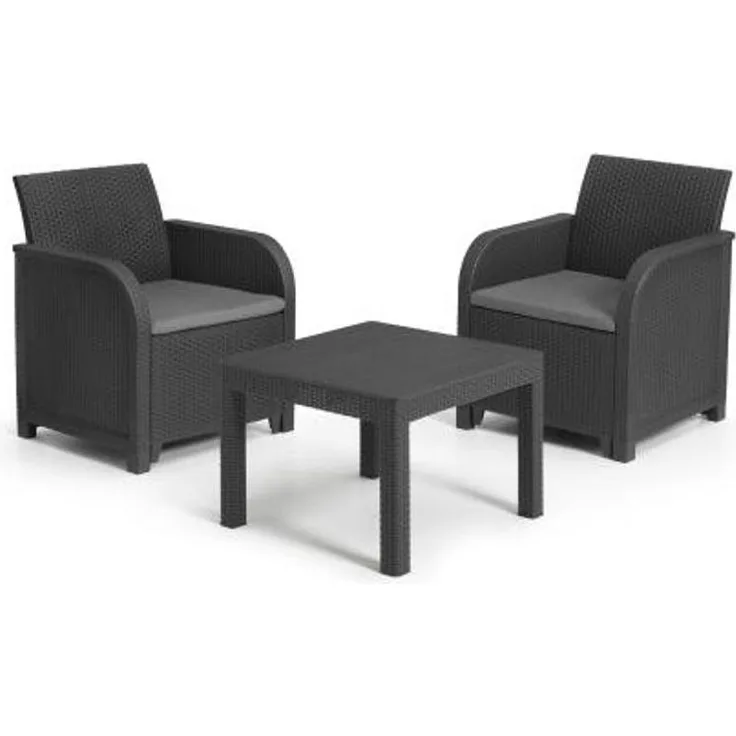 Keter Sitzgruppe Rosalie Lounge Set Terrassenset Balkonset Gartenmöbel Möbel