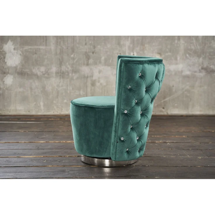 KAWOLA Sessel SENSO Stoff Velvet grün 77 x 67 x 77 cm – Bild 2