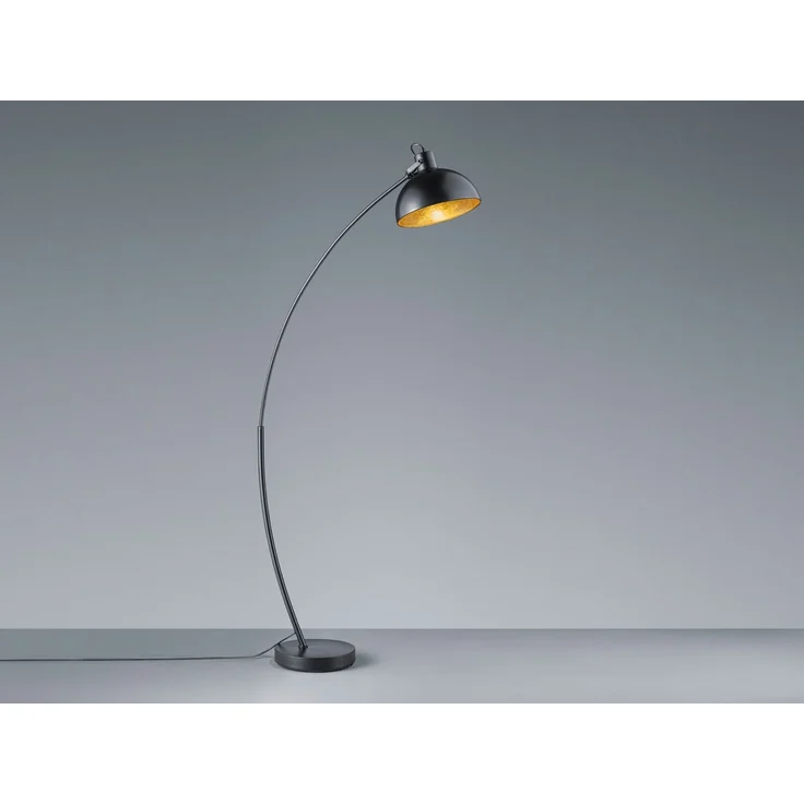 R46041032 Stehleuchte RECIFE Stehlampe ca. 155 cm schwarz / goldfarbig max. 60W – Bild 3