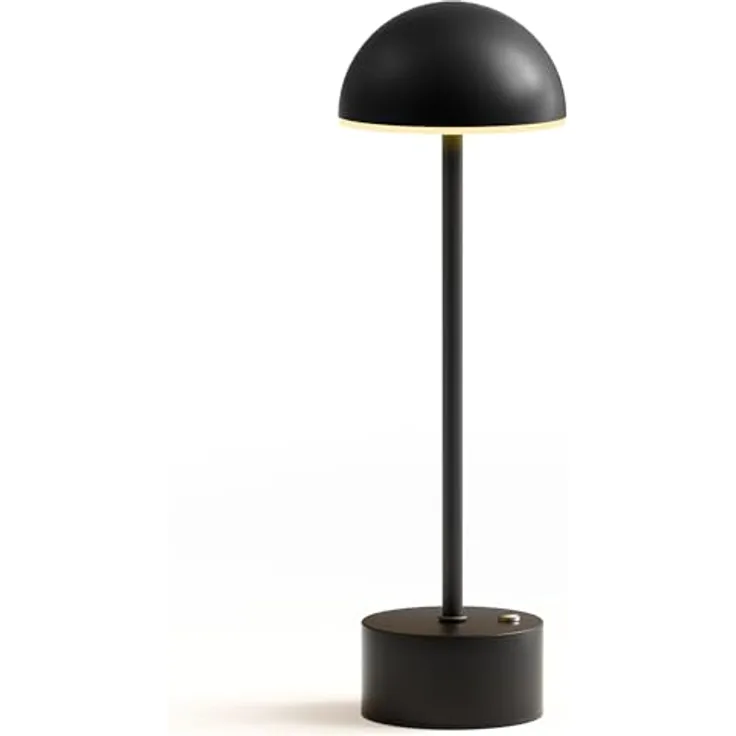 tomons LED Tischlampe, Kabellose dimmbare Tischleuchte mit Touch-Steuerung, 4000mAh Akku, einstellbare Helligkeit und Farbtemperatur, nachtblau