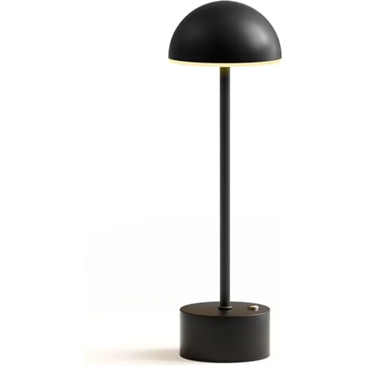 tomons LED Tischlampe, Kabellose dimmbare Tischleuchte mit Touch-Steuerung, 4000mAh Akku, einstellbare Helligkeit und Farbtemperatur, nachtblau – Bild 1