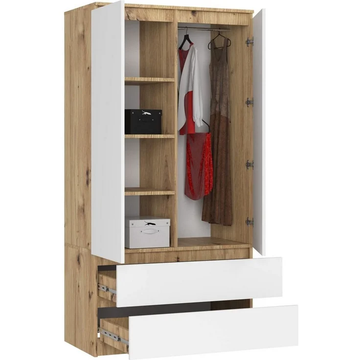 Raumhirsch Furniture Kleiderschrank Moderner Kleiderschrank - Zaubert Ordnung ins Schlafzimmer - Stauraum (viele Farbvarianten - Maße 180 - 90 - 50 cm) Stilvoller Schlafzimmerschrank, ideal für Jugendzimmer & Wohnzimmer – Bild 2