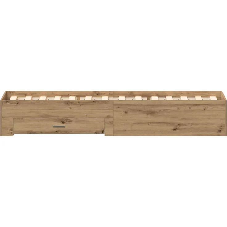 vidaXL Bettrahmen mit Speicher Artisan-Eiche 90 x 190 cm Holzwerkstoff 3333991 – Bild 6