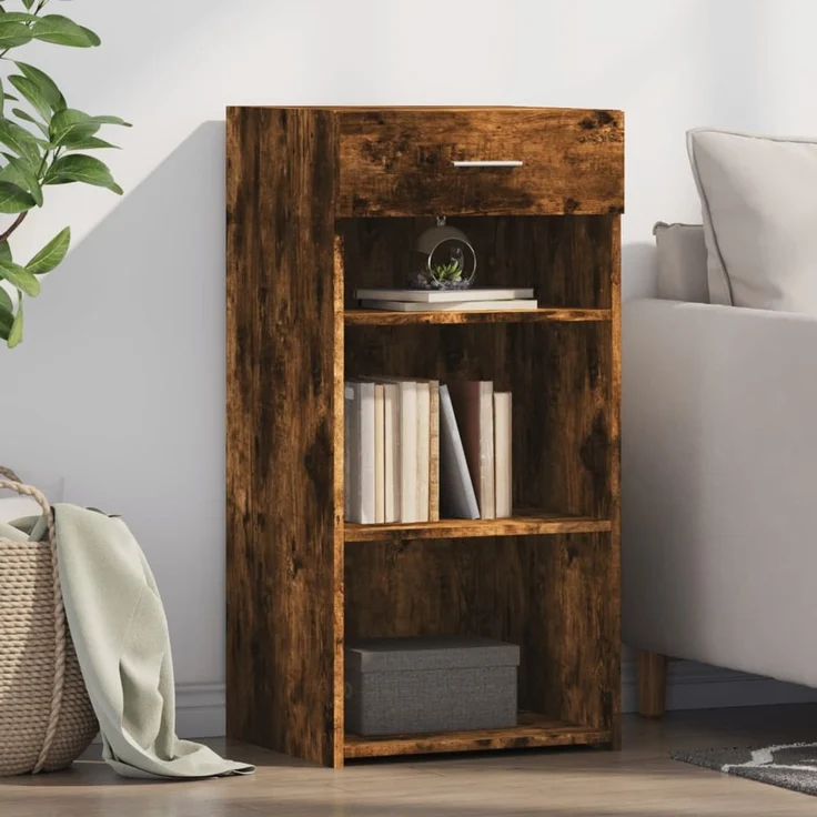 vidaXL Sideboard Räuchereiche 45x42,5x93 cm Holzwerkstoff 846324 – Bild 1