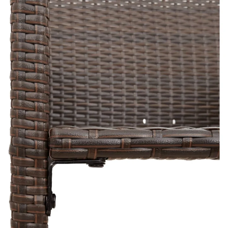 vidaXL Garten-Barhocker 2 Stk. Braun Poly Rattan 368703 – Bild 2