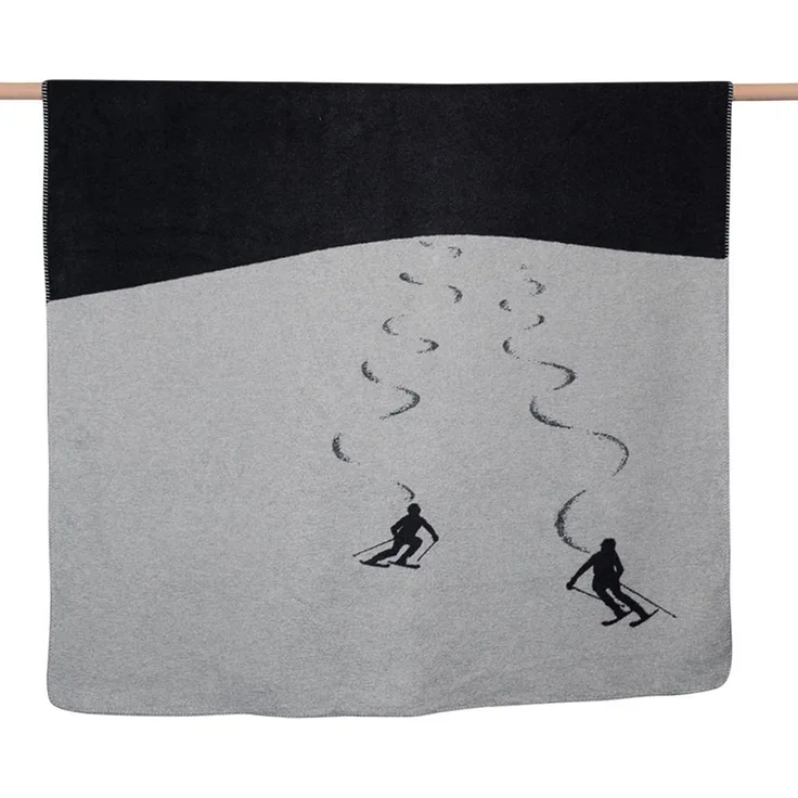 David Fussenegger Wohndecke Savona Skifahrer Anthrazit (200x150 cm) 02149850