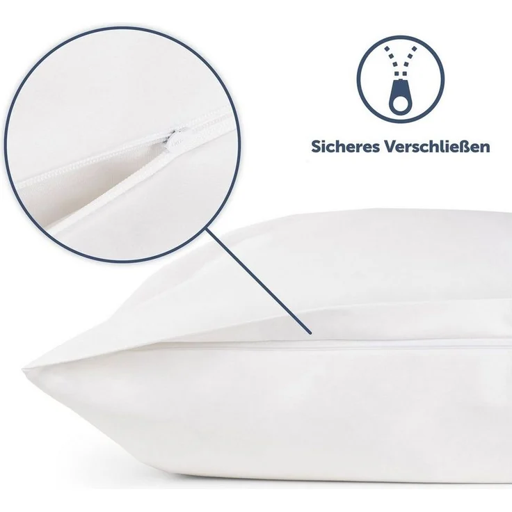 Blumtal Bettbezug Milbenbezug Allergiker Bettbezug oder Kopfkissenbezug- Milben Encasing, (2 St), bestehend aus dem High-Tech Spezialgewebe Evolon – Bild 2