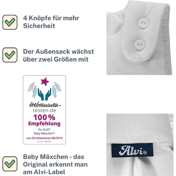 Alvi Schlafsack Baby Mäxchen 3tlg. Exklusiv – Bild 2