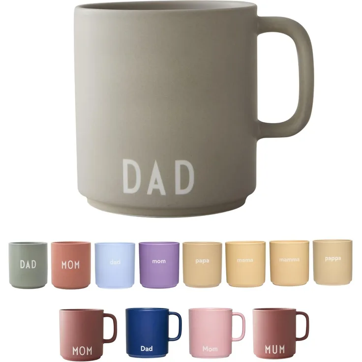 Design Letters Becher mit Henkel Favourite Cup Dad Hellgrau 10101008CLGRDAD