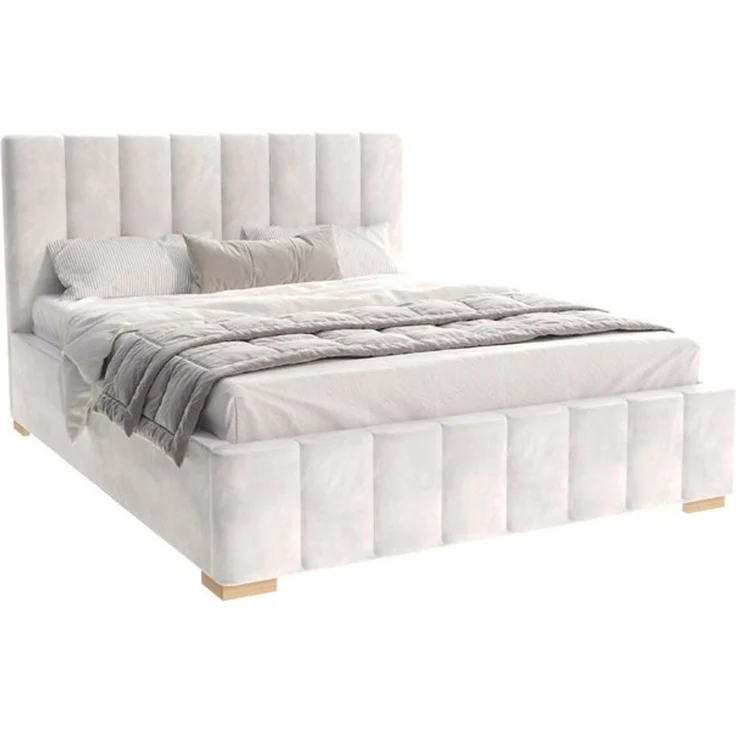 FDM Polsterbett modern mit Bettkasten MADE IN EU - mit hochwertigem Velours Bezug (verfügbar 90x200 120x200 140x200 160x200 180x200cm, Bettrahmen, Bett, mit großen gepolsterten Kopfteil, mit Bettkasten zum aufklappen), Hebbarer Metallrahmen, Bettkasten... – Bild 4