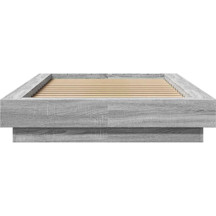vidaXL Bodenbettgestell Grau Sonoma 80 x 210 cm Holzwerkstoff 3429703 – Bild 4