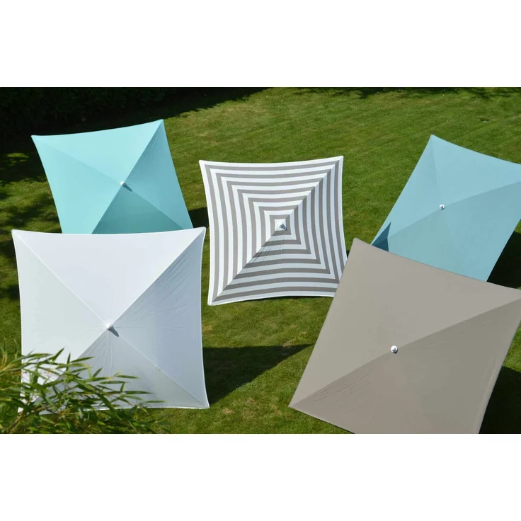 Jan Kurtz Sonnenschirm Murano, aus Metall und Polyacryl, modern mit Knickelement, für Outdoor, Aqua, 160x160 cm – Bild 2