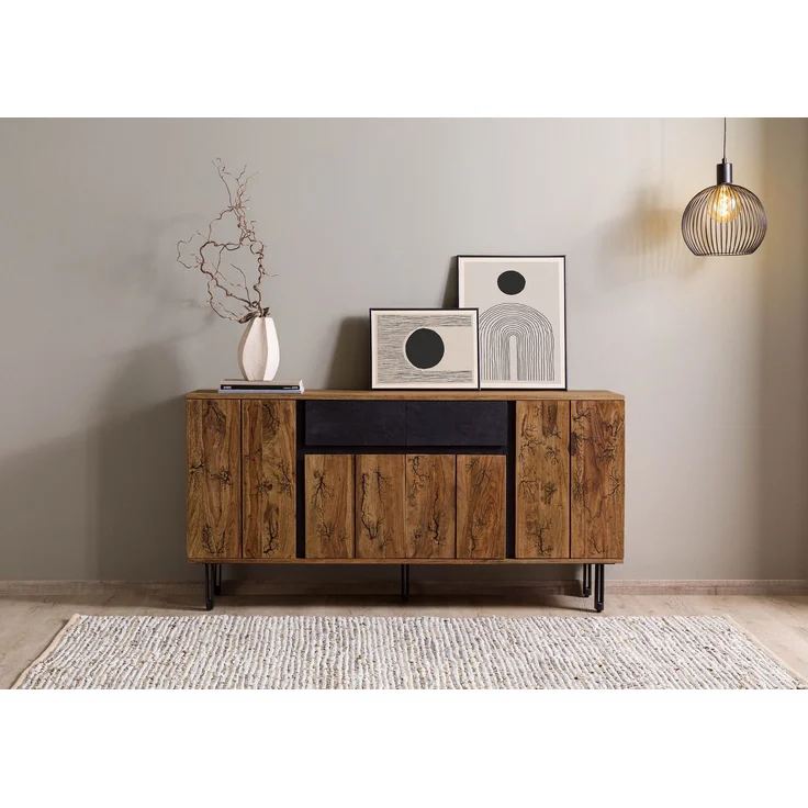 Sideboard Sheesham 155x40x77 natur unbehandelt LICHTENBERG #115 – Bild 9